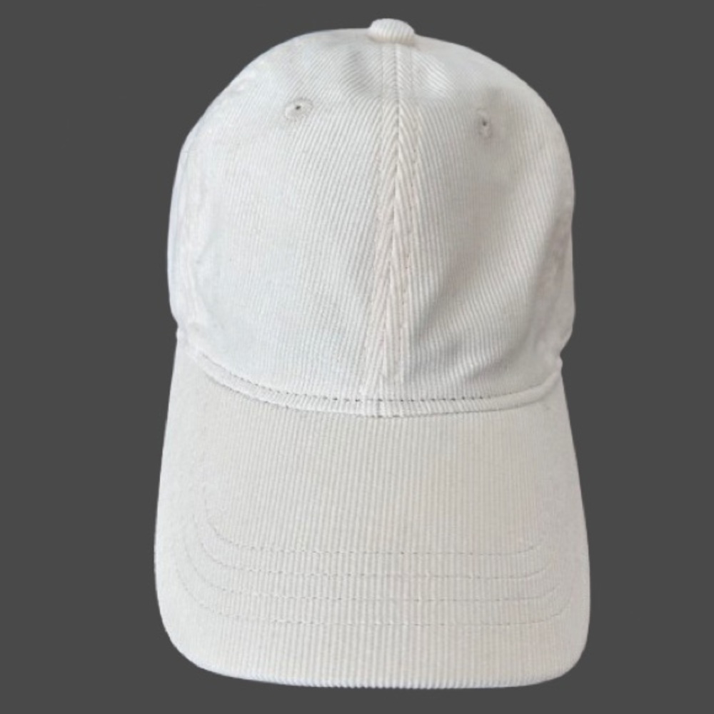 Anthropologie Wyeth Corduroy Adjustable Baseball Cap Cream 100% Cotton Unisex OS - Picture 1 of 8